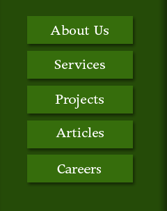 About us, Services, Projects, Articles, Careers